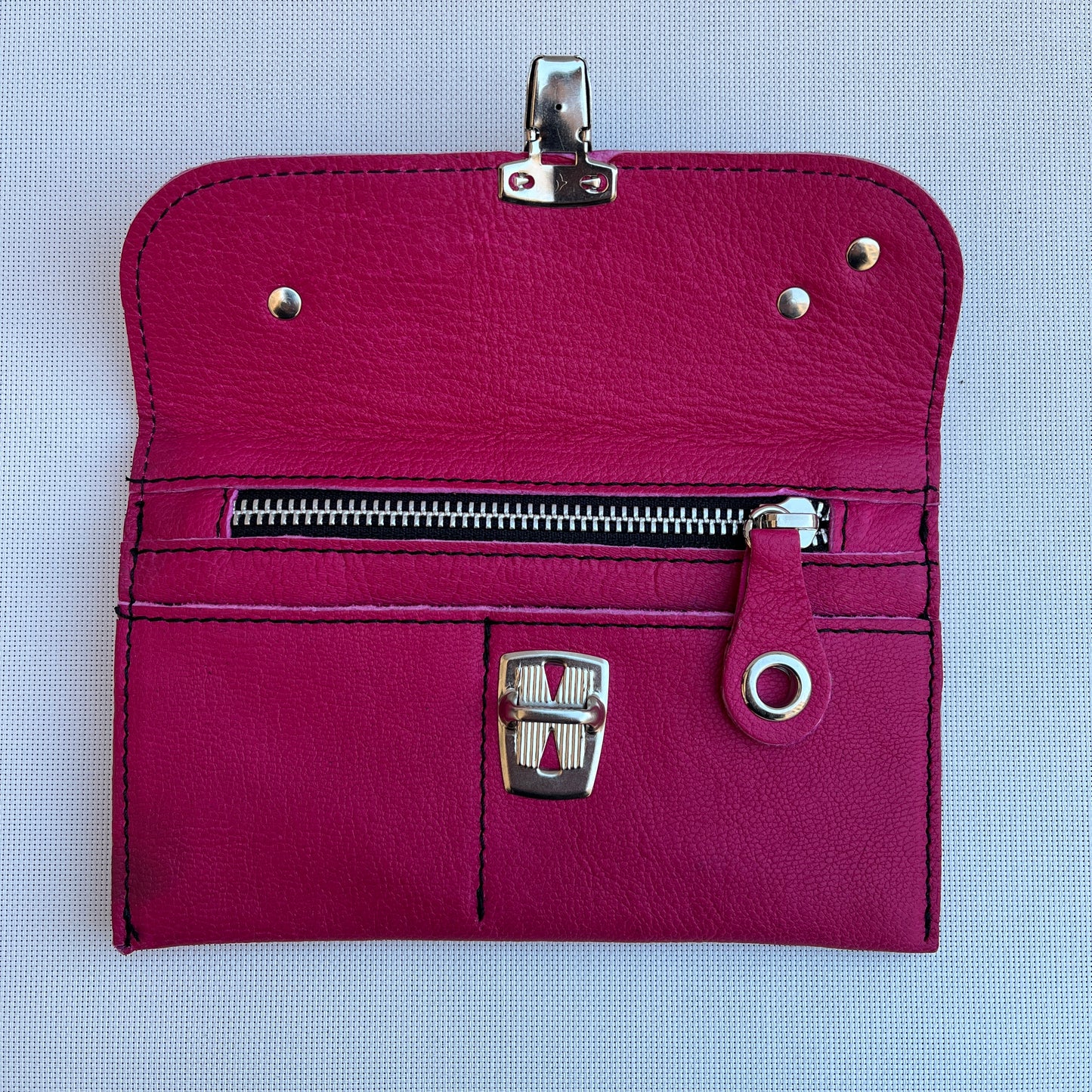 Monedero Plano Premium CAOMKA · Piel natural BioCuir® · Pieza Exclusiva Núm. 13187