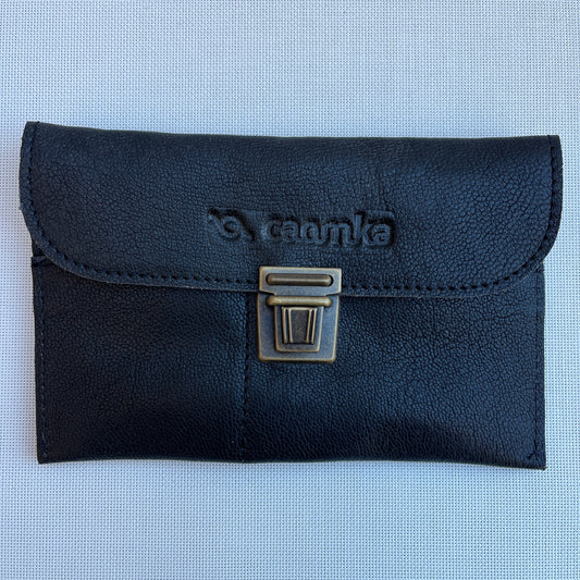 CAOMKA Flat Coin Purse Natural BioCuir® Leather Exclusive Piece No. 13186