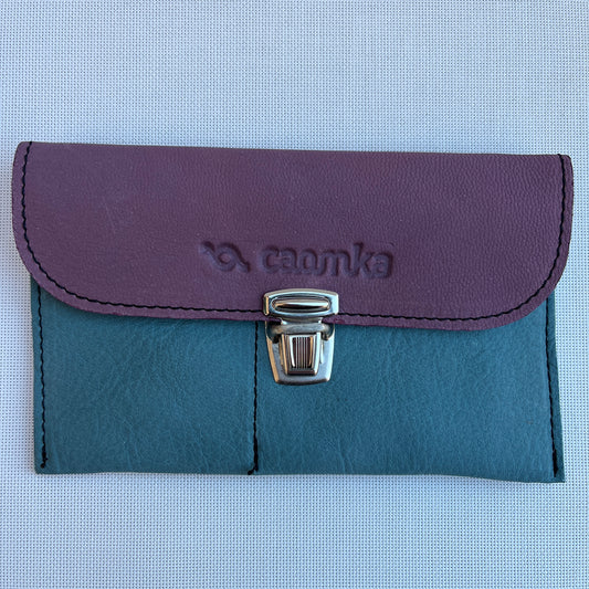 CAOMKA Flat Coin Purse Natural BioCuir® Leather Exclusive Piece No. 13185