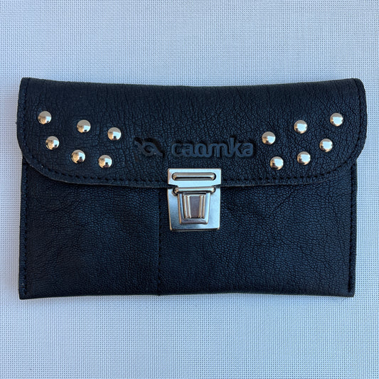 CAOMKA Premium Flat Coin Purse Natural BioCuir® Leather Exclusive Piece No. 13184