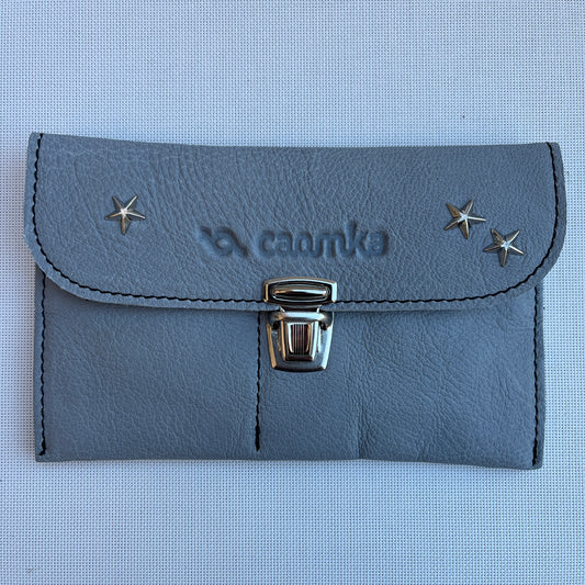 CAOMKA Premium Flat Coin Purse Natural BioCuir® Leather Exclusive Piece No. 13183