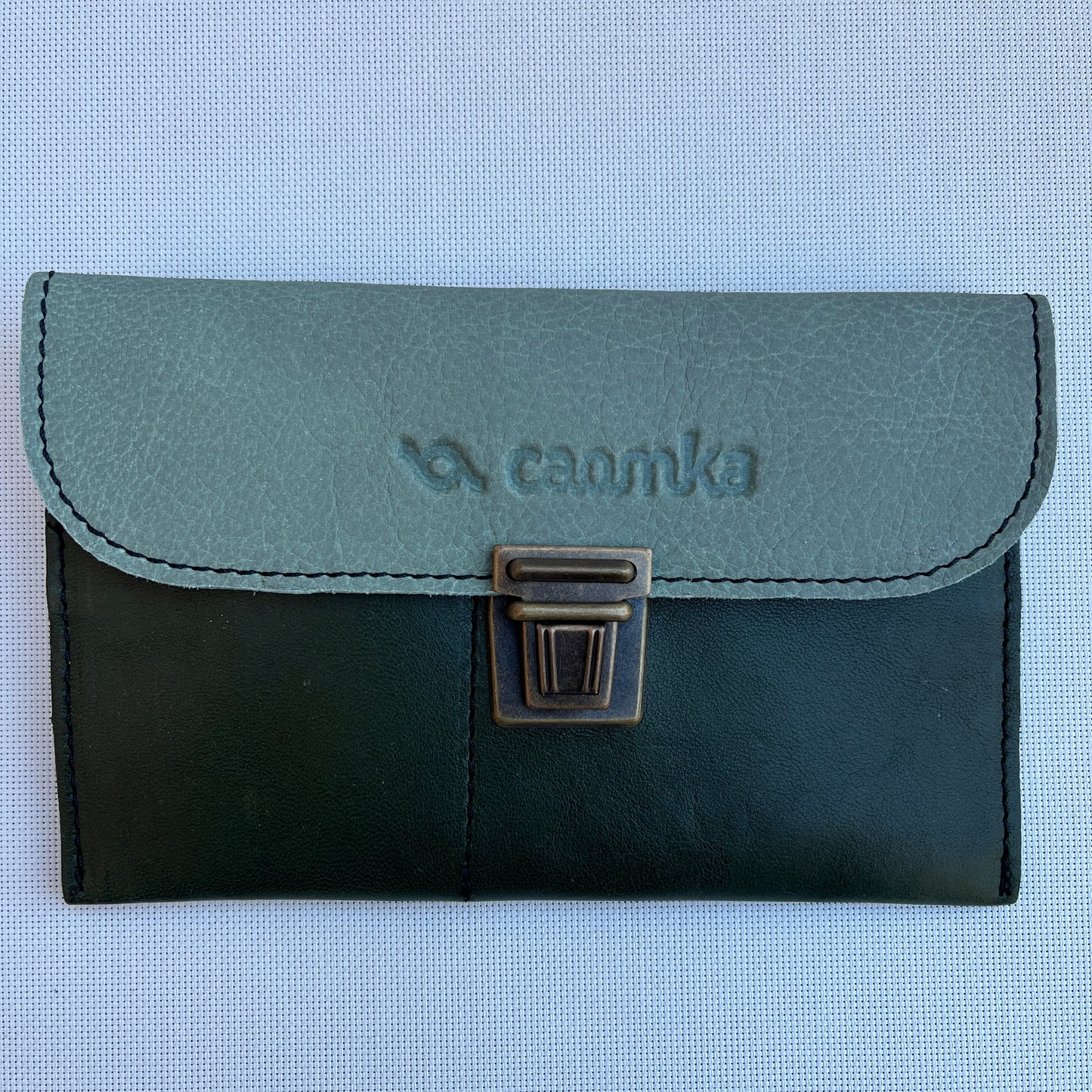CAOMKA Flat Coin Purse Natural BioCuir® Leather Exclusive Piece No. 13182