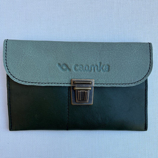 CAOMKA Flat Coin Purse Natural BioCuir® Leather Exclusive Piece No. 13182