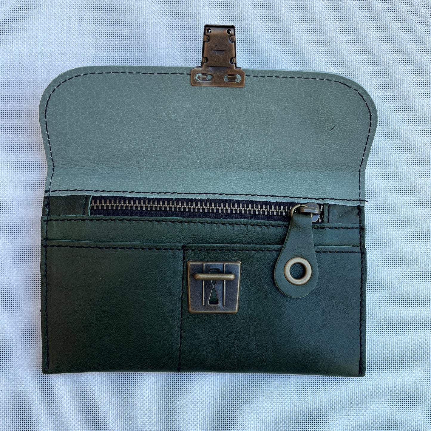CAOMKA Flat Coin Purse Natural BioCuir® Leather Exclusive Piece No. 13182