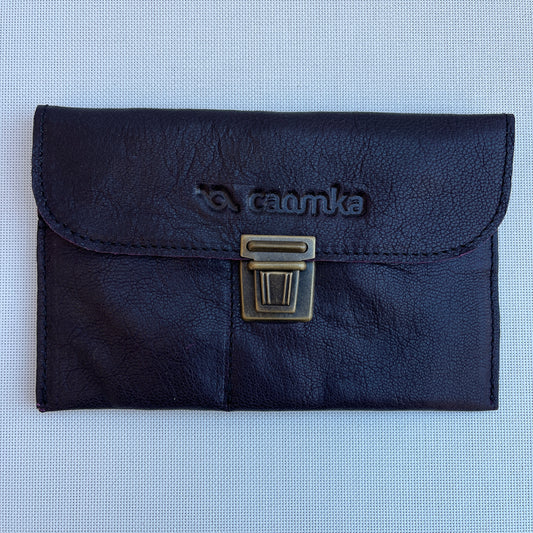 CAOMKA Flat Coin Purse Natural BioCuir® Leather Exclusive Piece No. 13181