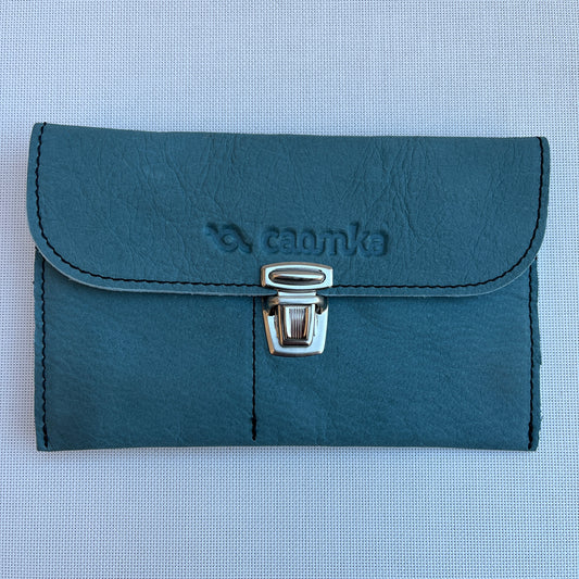 CAOMKA Flat Coin Purse Natural BioCuir® Leather Exclusive Piece No. 13177
