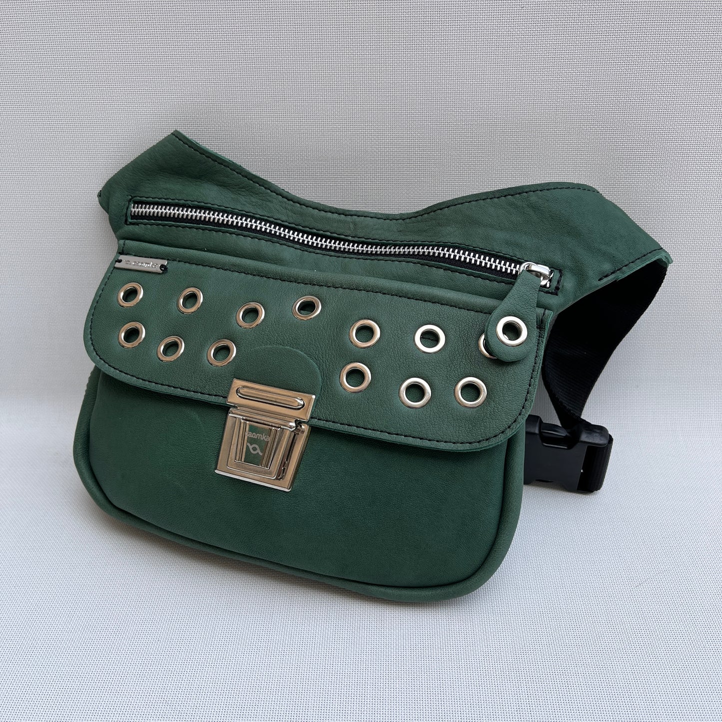 Premium Green Circles &amp; Silver Natural BioCuir® Leather Exclusive Part No. 11590
