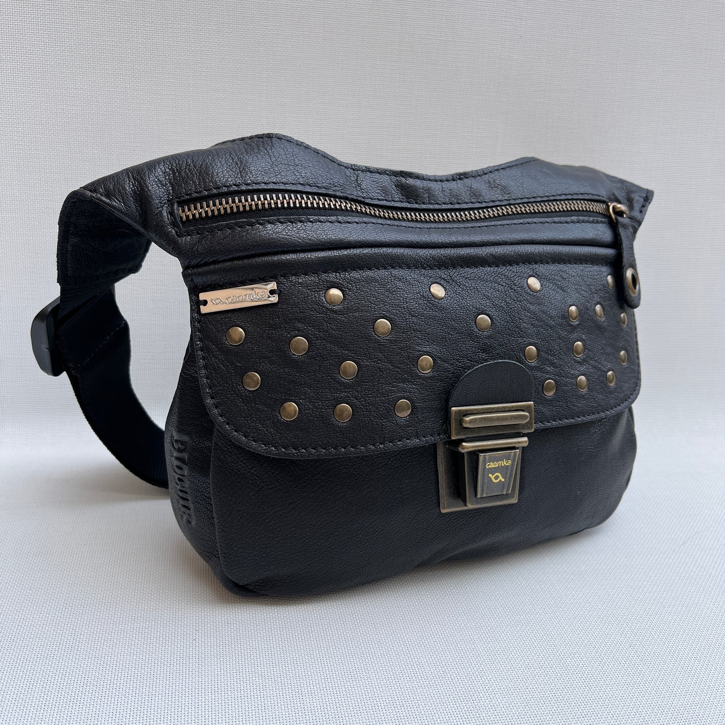 Premium Black &amp; Old Gold Natural BioCuir® Leather Exclusive Part No. 11595