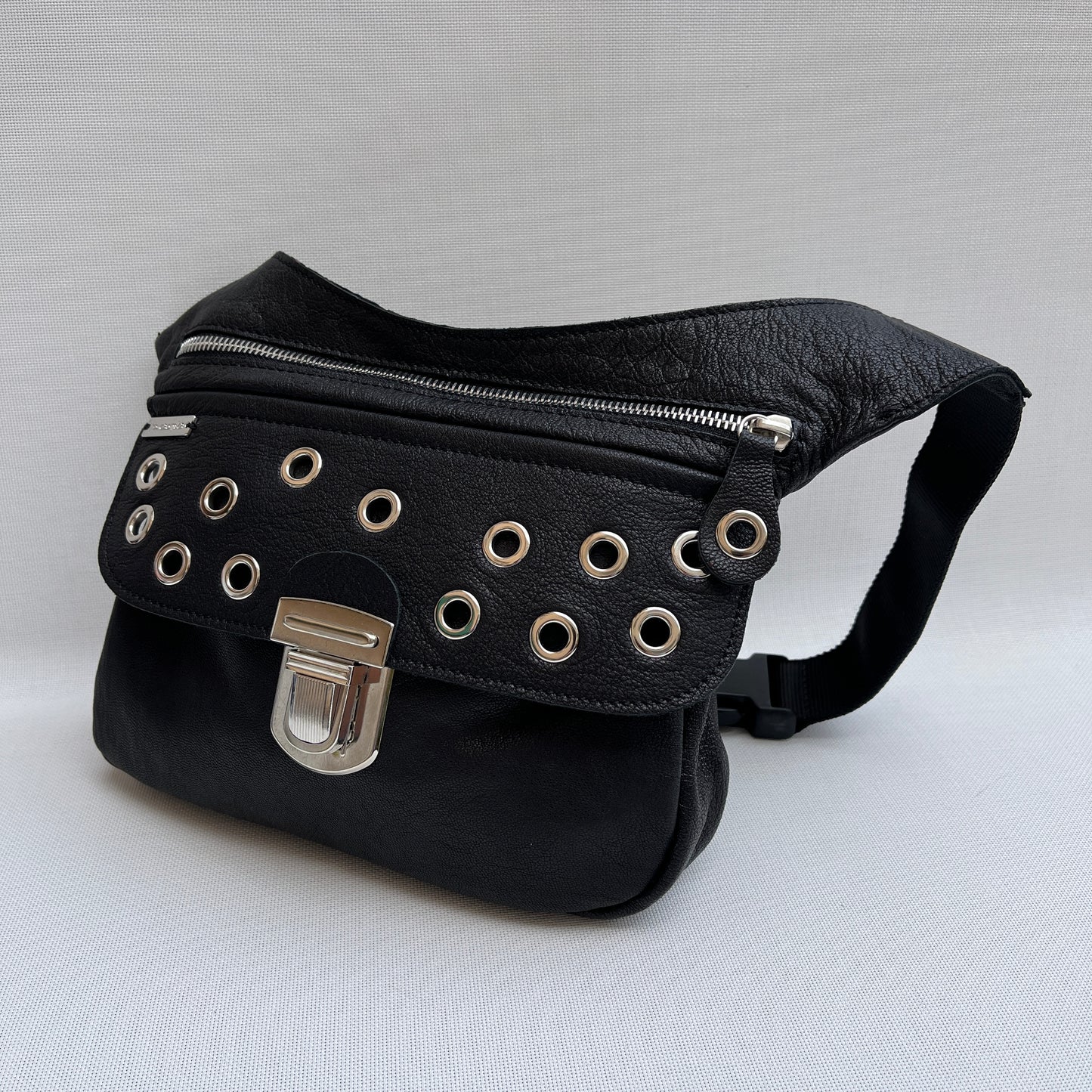 Premium Black Circles &amp; Silver Natural BioCuir® Leather Exclusive Part No. 11591