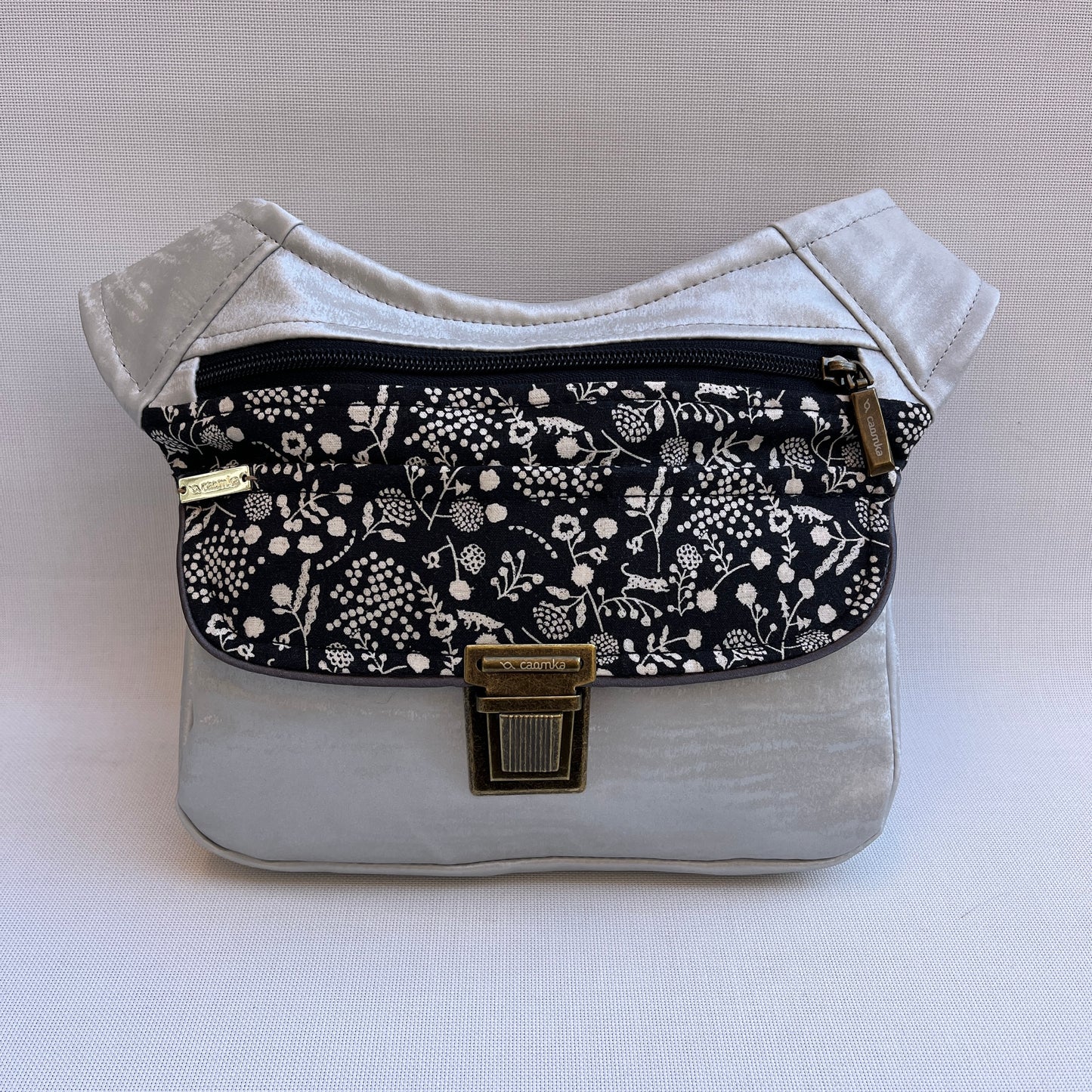Special Pearl Gray Vegan Leatherette Unique Piece No. 13324