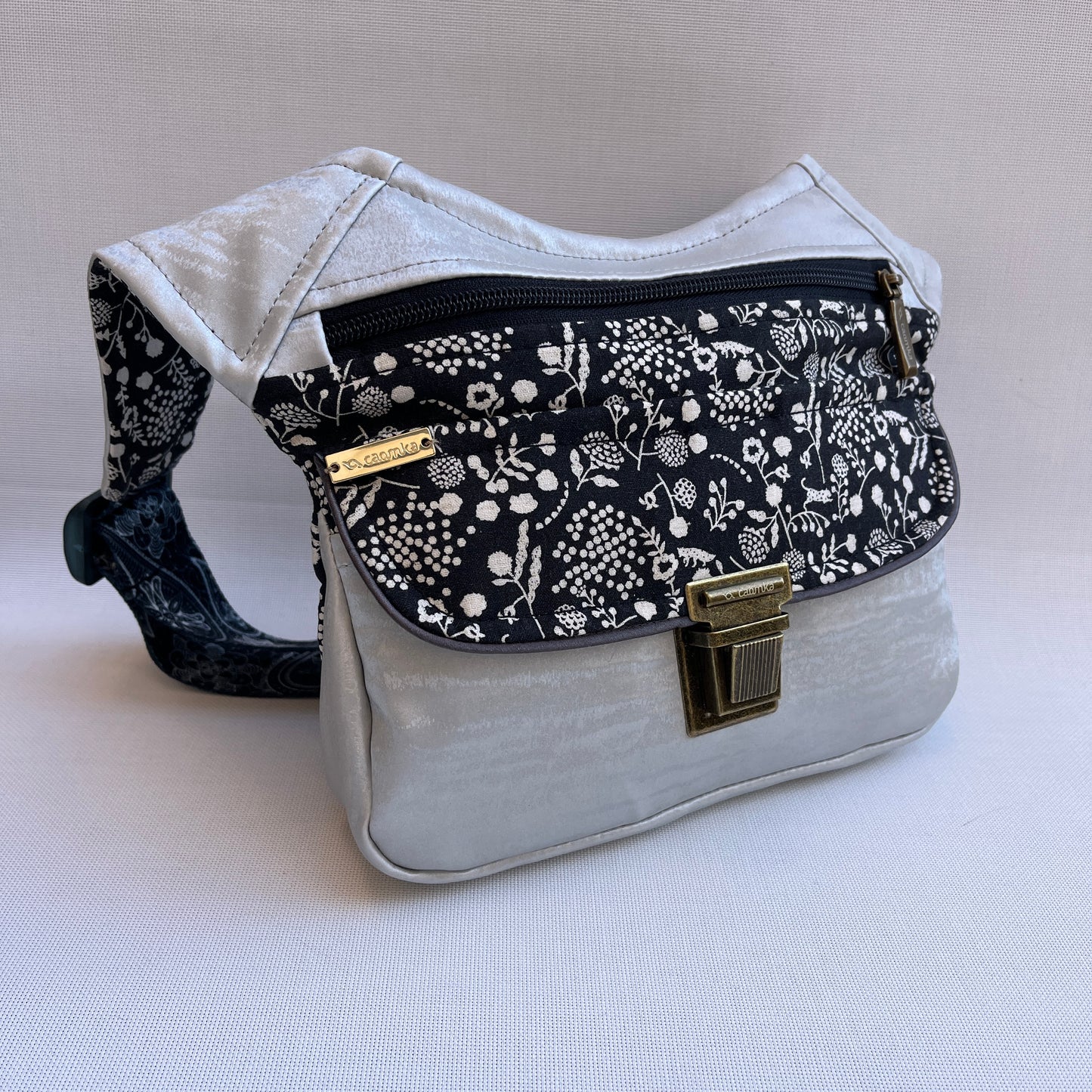 Special Pearl Gray Vegan Leatherette Unique Piece No. 13324