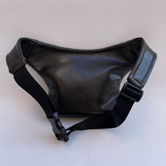 Mini Brown &amp; Geometric Leatherette Unique Piece No. 13280