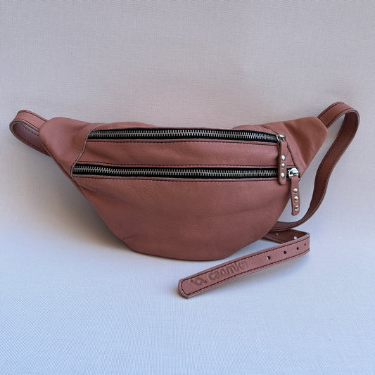Retro Chic Pale Pink BioCuir® Natural Leather Exclusive Piece No. 10784