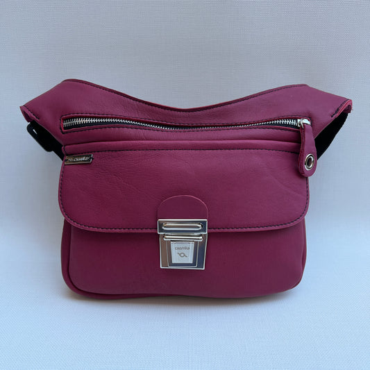 Classic Pink Fuchsia BioCuir® Natural Leather Exclusive Piece No. 11631