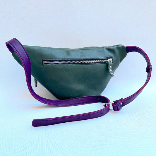 Retro Chic Verde Botella y Verde Pistacho · Piel natural BioCuir® · Pieza Exclusiva Núm. 11670