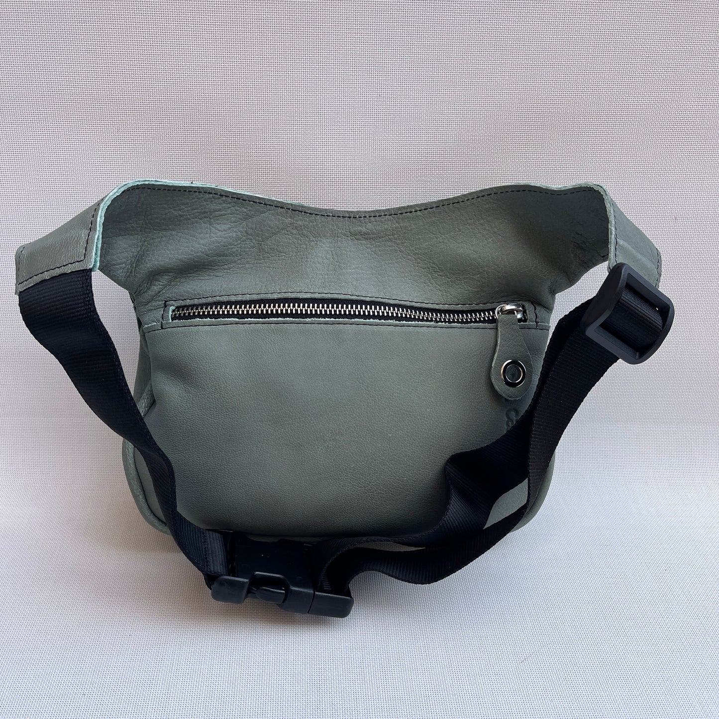 Special Green Turquoise &amp; Silver BioCuir® Natural Leather Exclusive Piece No. 13275