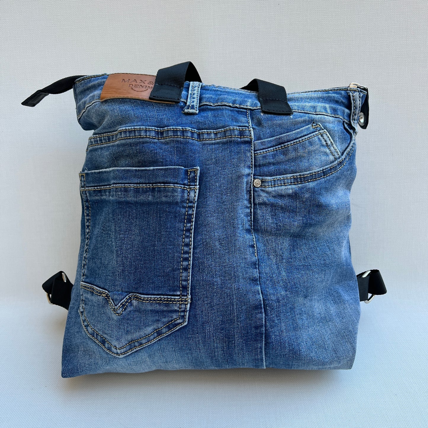 Top Caomka Recycelter Rucksack ♻️ Jeans · Einzelstück 12471