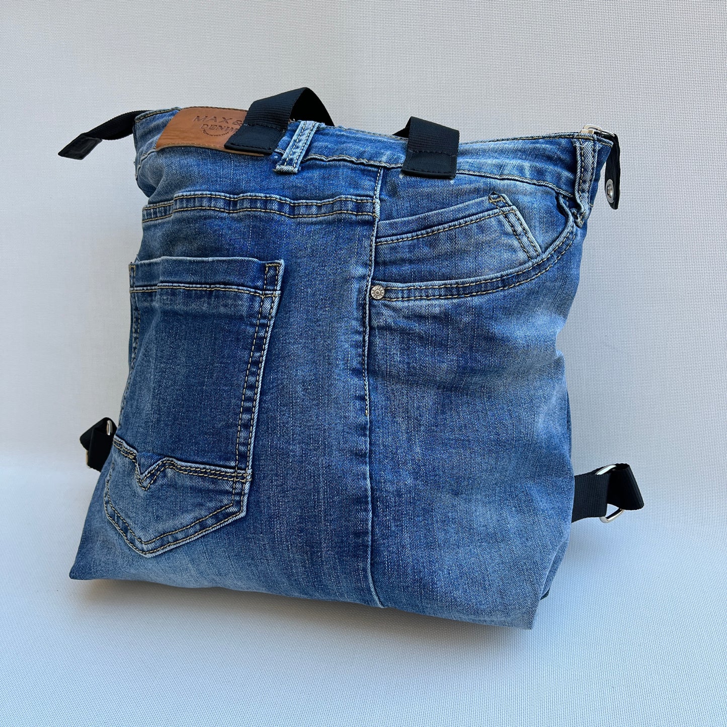 Top Caomka Recycelter Rucksack ♻️ Jeans · Einzelstück 12471