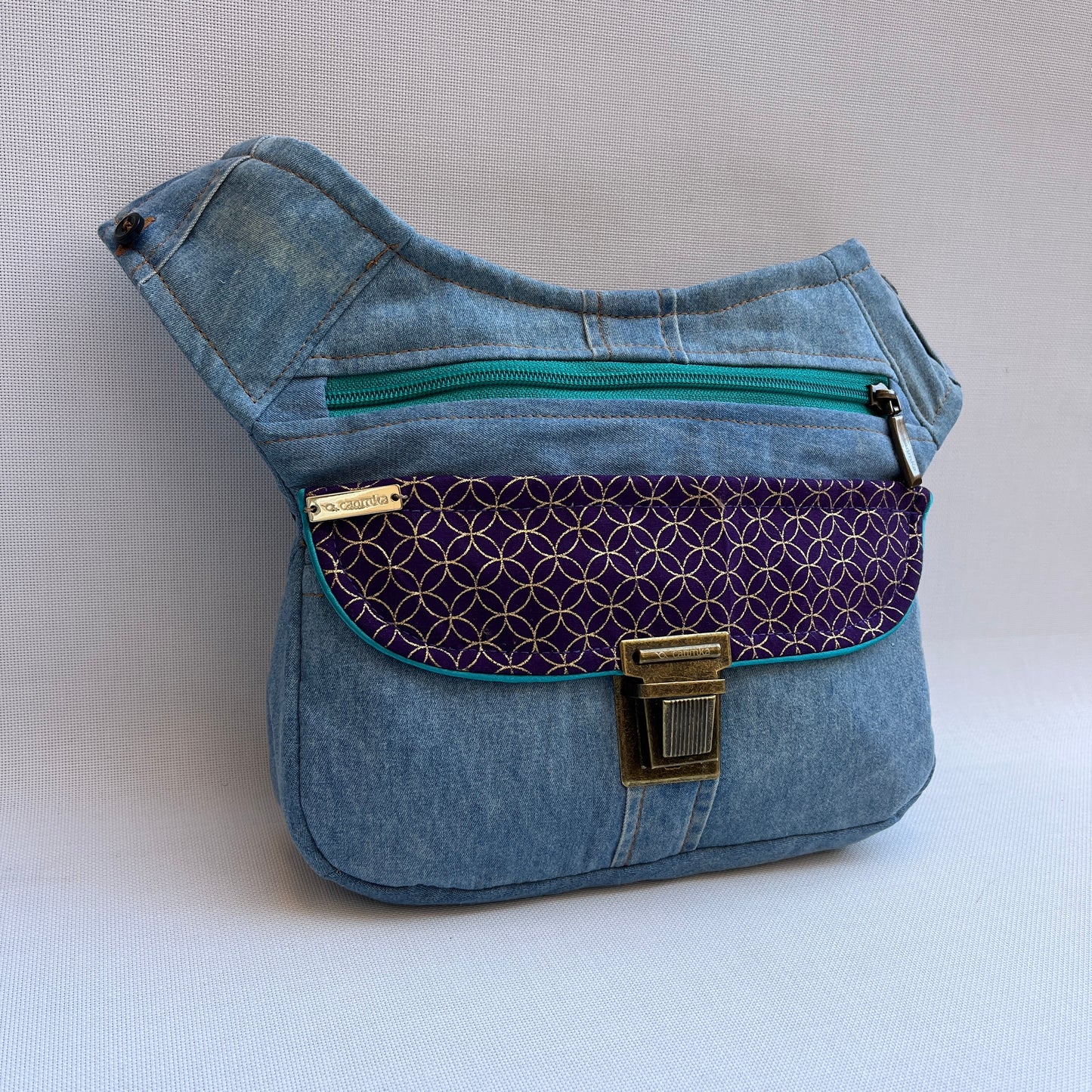 Geometric ♻️Jeans Recycled ♻️ Unique Piece No. 13328