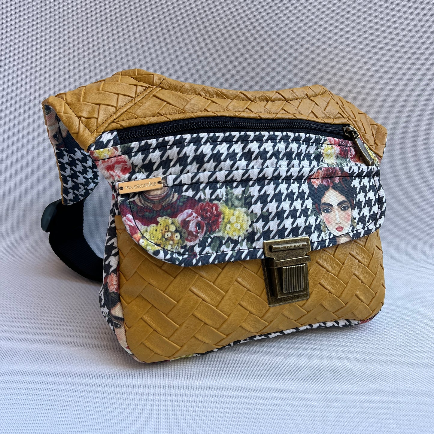Frida Kahlo Special Top · Vegan Leatherette · Unique Piece No. 13341