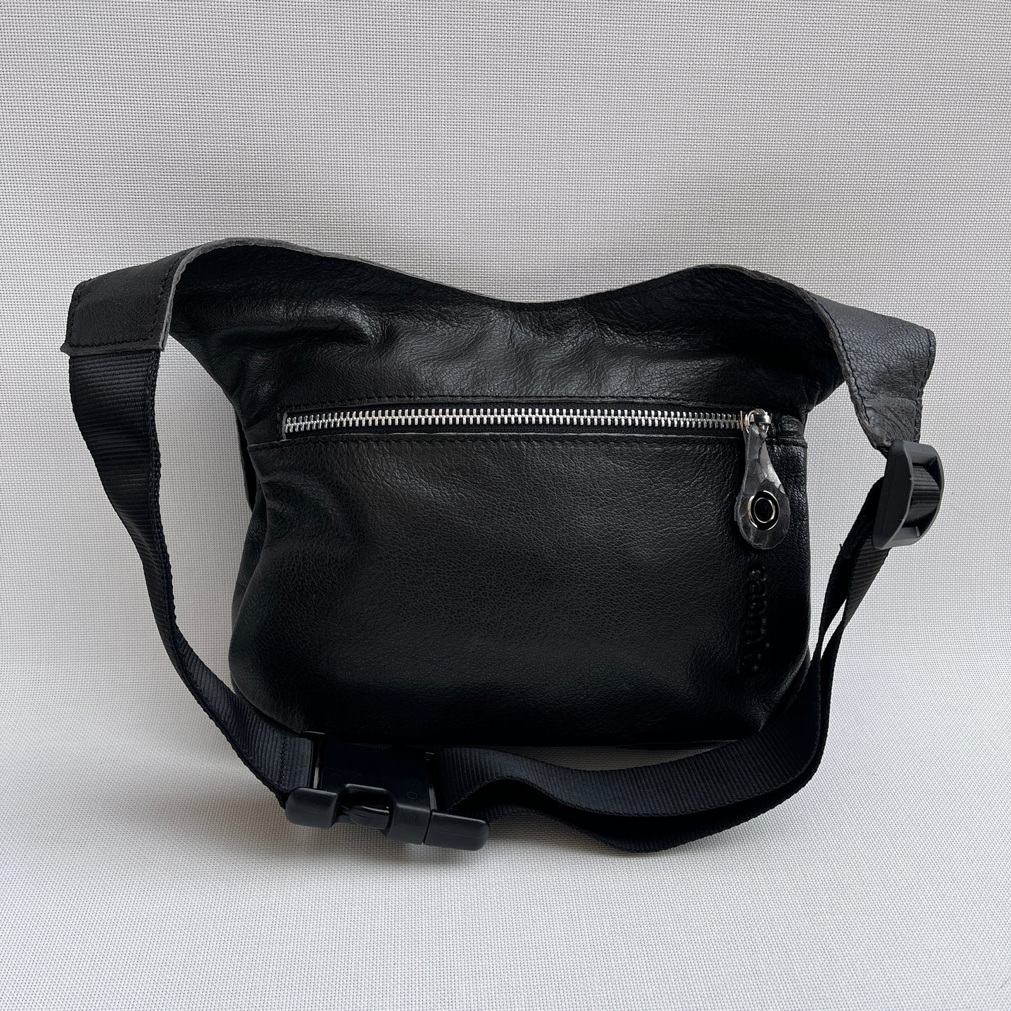 Special "Trencadis" Black &amp; Silver BioCuir® natural leather Unique Piece No. 13329