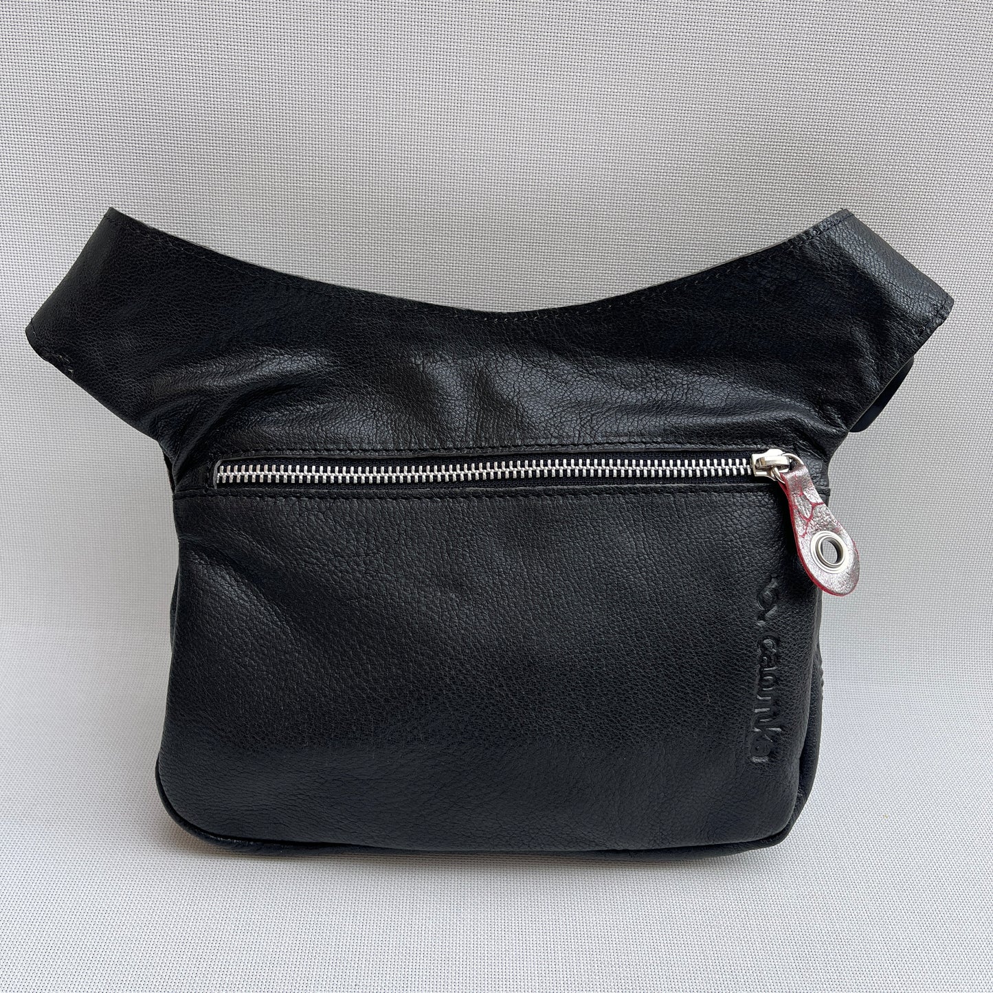 Special "Trencadis" Black &amp; Silver BioCuir® natural leather Exclusive Piece No. 13331