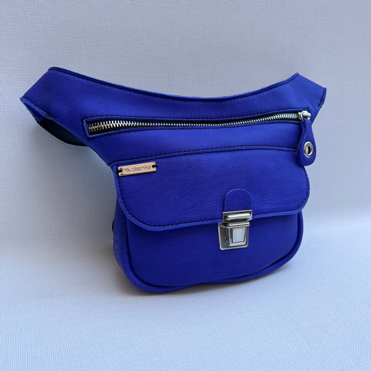 Mini Blue &amp; Silver Natural BioCuir® Leather Exclusive Part No. 11756