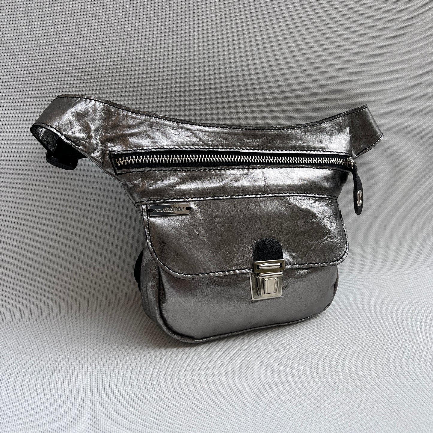 Mini Special Metal Silver · Piel natural BioCuir® · Pieza Exclusiva Núm. 13350