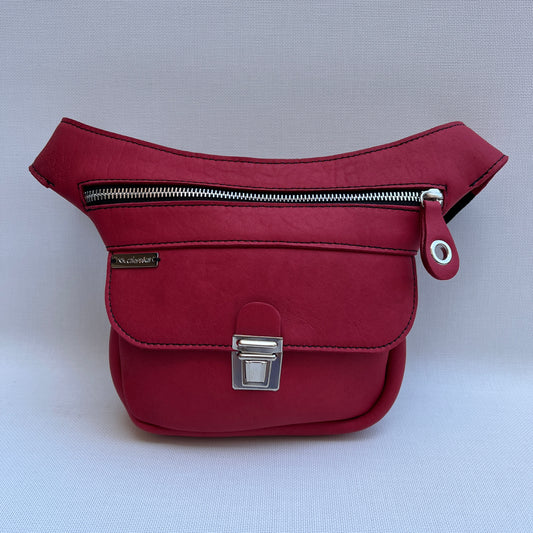 Mini Red & Silver · Piel natural BioCuir® · Pieza Exclusiva Núm. 11762