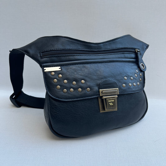 Premium Black &amp; Old Gold Natural BioCuir® Leather Exclusive Part No. 12589