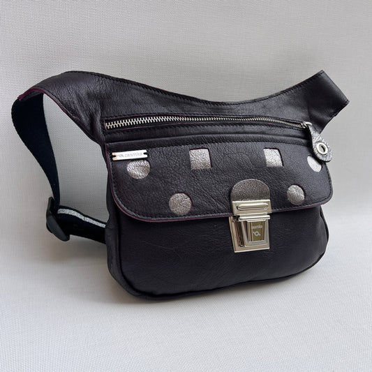 Special "Mix" Dark Purple & Silver · Piel natural BioCuir® · Pieza Única Núm. 13412