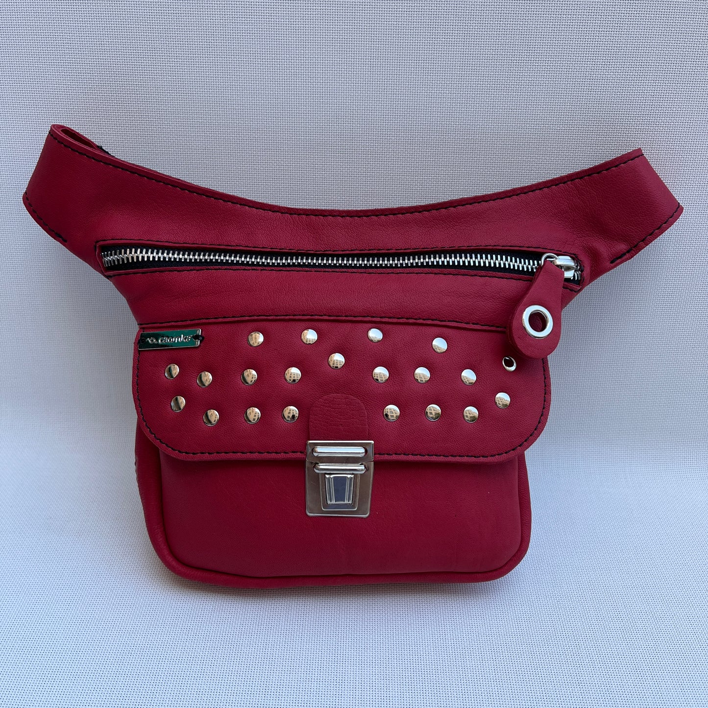 Mini Premium Red &amp; Silver Natural BioCuir® Leather Exclusive Part No. 11760