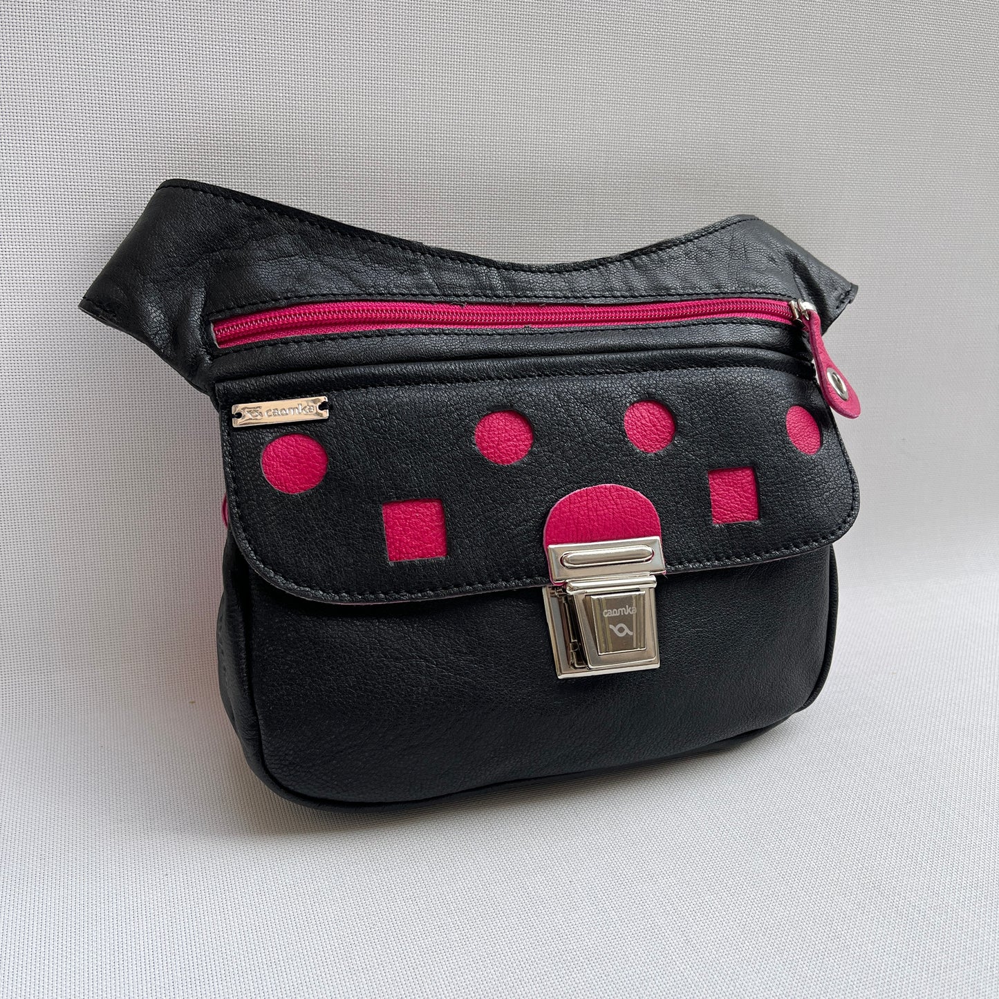 Special "Mix" Black & Pink-Fucsia · Piel natural BioCuir® · Pieza Única Núm. 13411