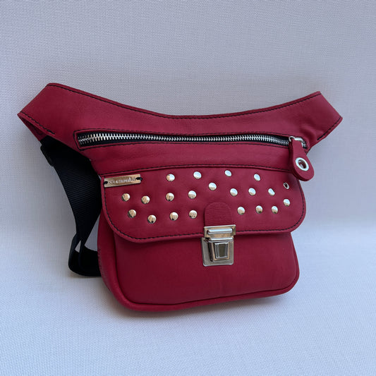 Mini Premium Red &amp; Silver Natural BioCuir® Leather Exclusive Part No. 11760