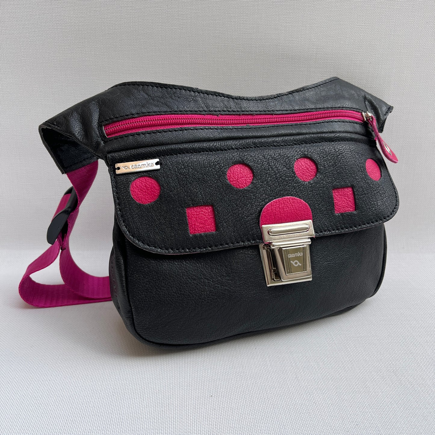 Special "Mix" Black & Pink-Fucsia · Piel natural BioCuir® · Pieza Única Núm. 13411