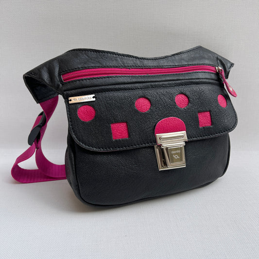 Special "Mix" Black & Pink-Fucsia · Piel natural BioCuir® · Pieza Única Núm. 13411