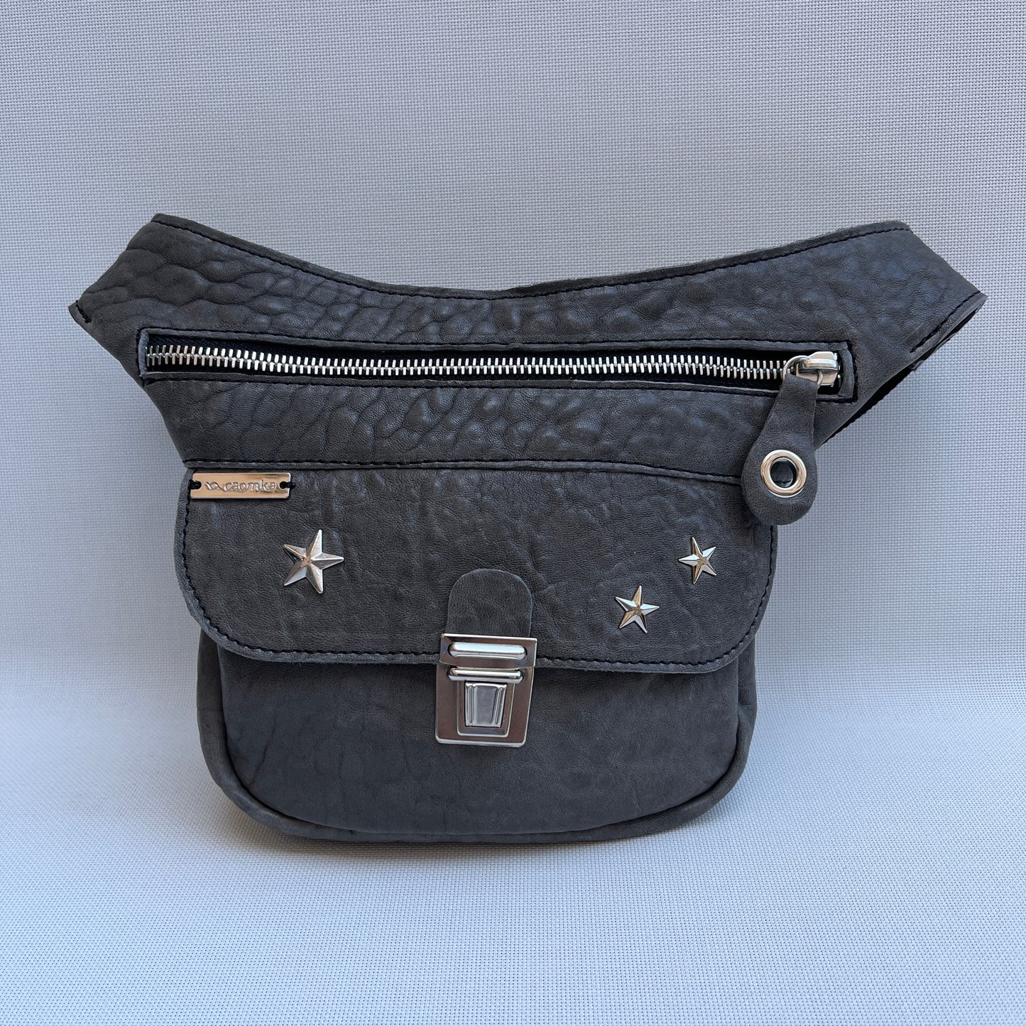 Mini Premium Stars Gray &amp; Silver Natural BioCuir® Leather Exclusive Part No. 11763