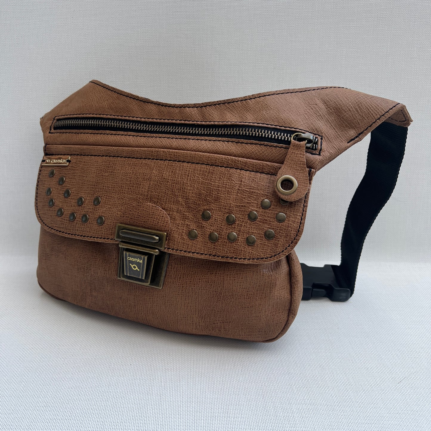Premium Brown &amp; Old Gold Natural BioCuir® Leather Exclusive Part No. 12590