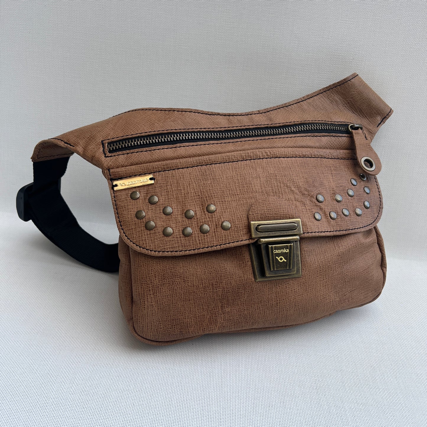 Premium Brown &amp; Old Gold Natural BioCuir® Leather Exclusive Part No. 12590