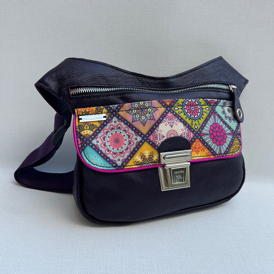 Special Dark Purple & Mandalas · Piel natural BioCuir® · Pieza Única Núm. 12773