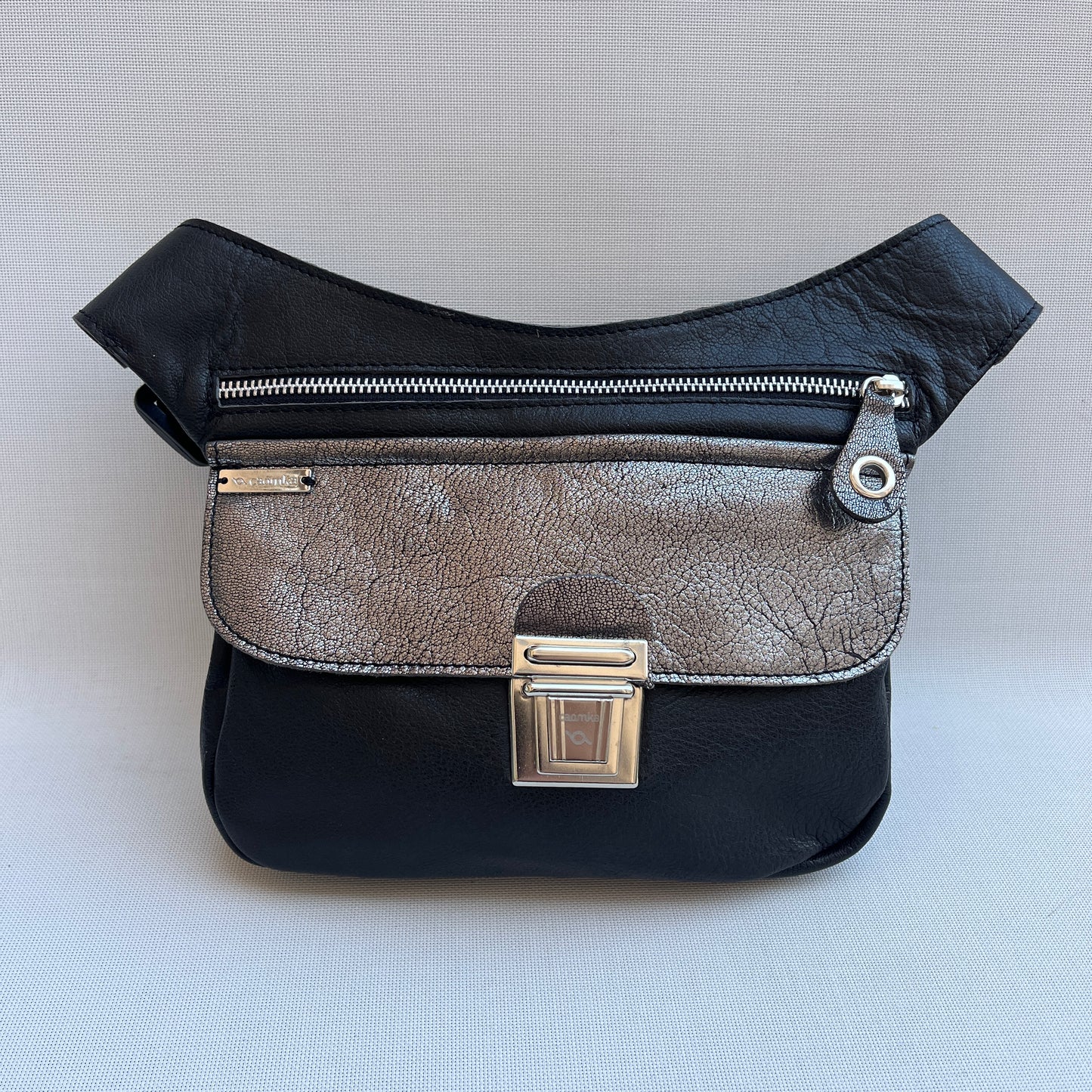Special Black &amp; Metal Silver Natural BioCuir® Leather Exclusive Part No. 13356