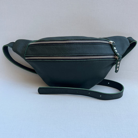 Retro Chic Green Bottle BioCuir® Natural Leather Exclusive Item No. 13382