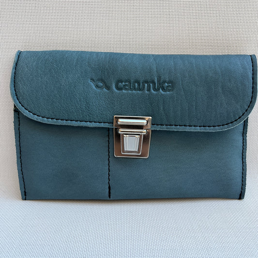 CAOMKA Flat Coin Purse Natural BioCuir® Leather Exclusive Piece No. 10945