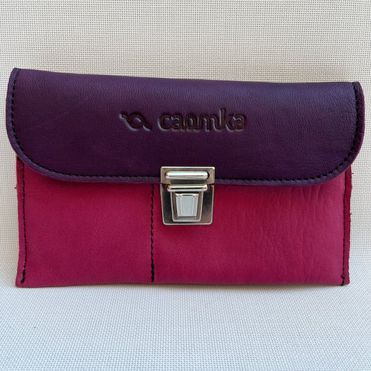 CAOMKA Flat Coin Purse Natural BioCuir® Leather Exclusive Piece No. 10944