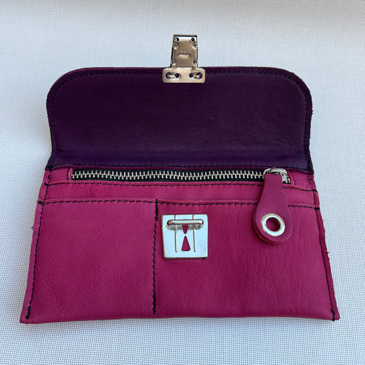 CAOMKA Flat Coin Purse Natural BioCuir® Leather Exclusive Piece No. 10944