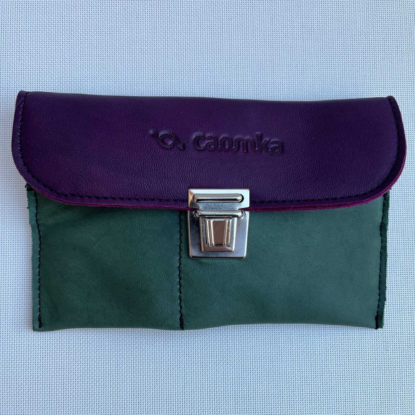 CAOMKA Flat Coin Purse Natural BioCuir® Leather Exclusive Piece No. 10940