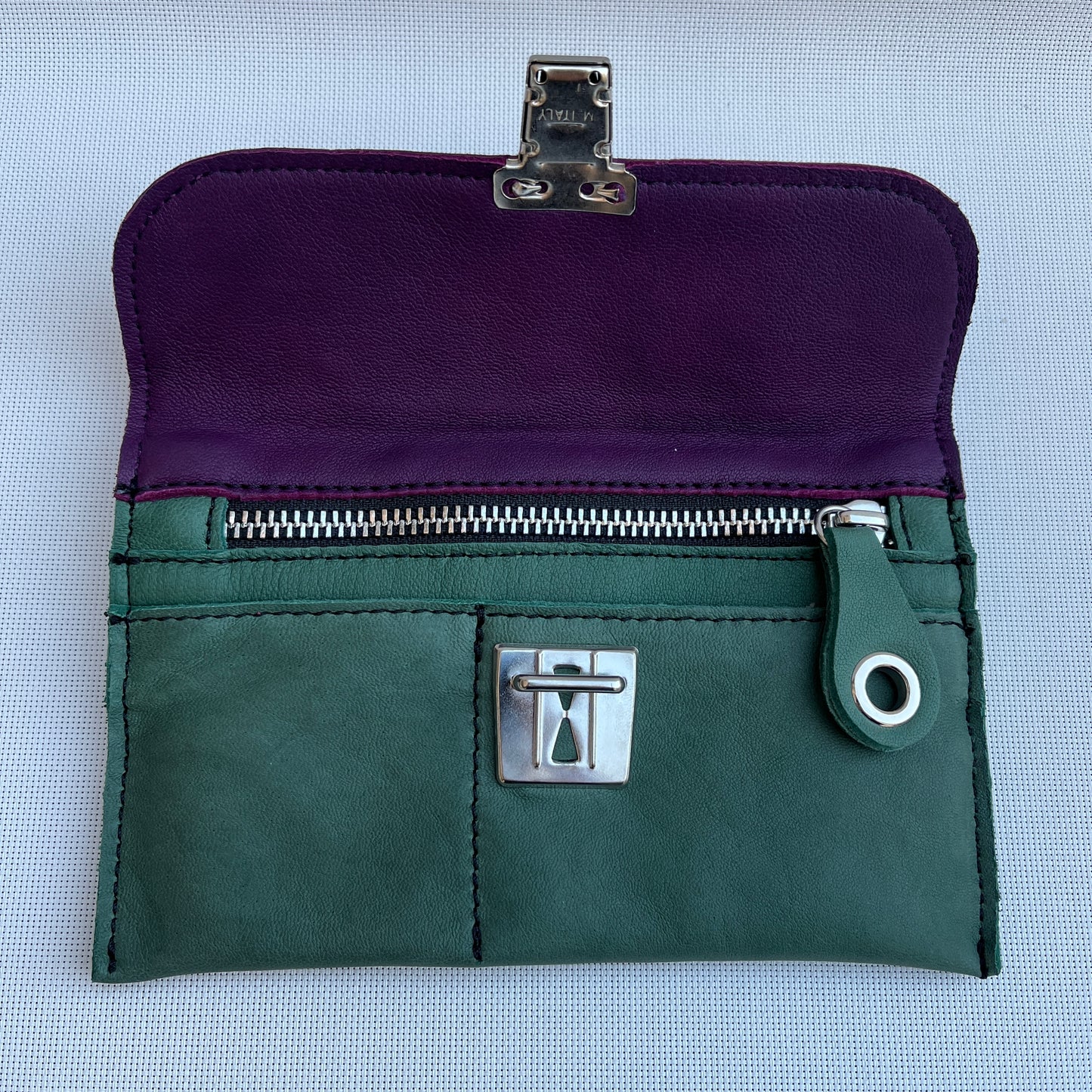 CAOMKA Flat Coin Purse Natural BioCuir® Leather Exclusive Piece No. 10940