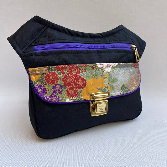 Special Black &amp; Japanese Flowers Unique Piece No. 11802