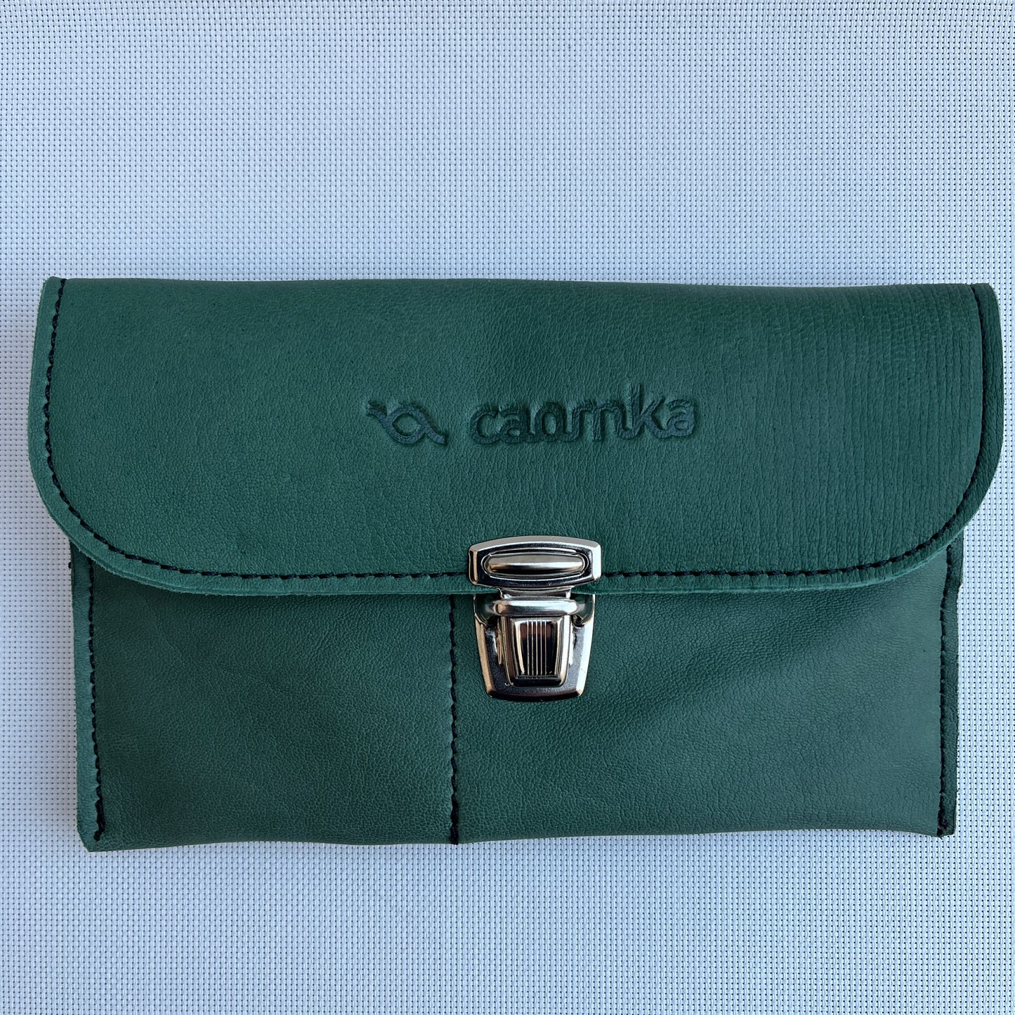 CAOMKA Flat Coin Purse Natural BioCuir® Leather Exclusive Piece No. 10938