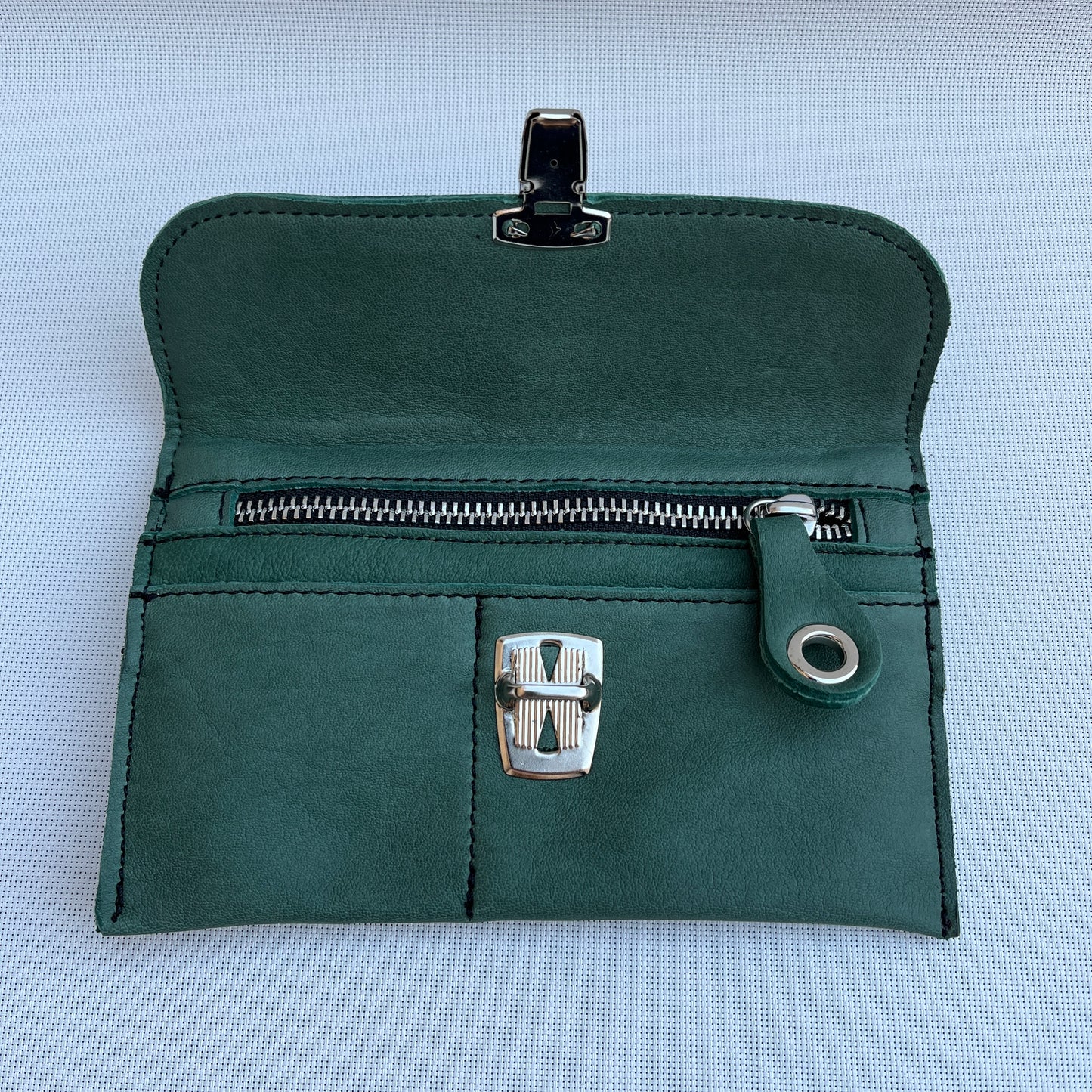 CAOMKA Flat Coin Purse Natural BioCuir® Leather Exclusive Piece No. 10938